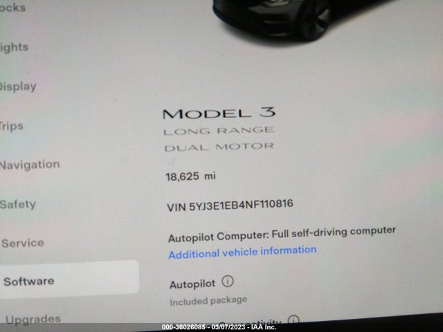 5YJ3E1EB4NF110816 Tesla Model 3 Long Range
