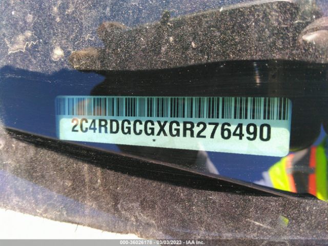 2C4RDGCGXGR276490 Dodge Grand Caravan Sxt Plus
