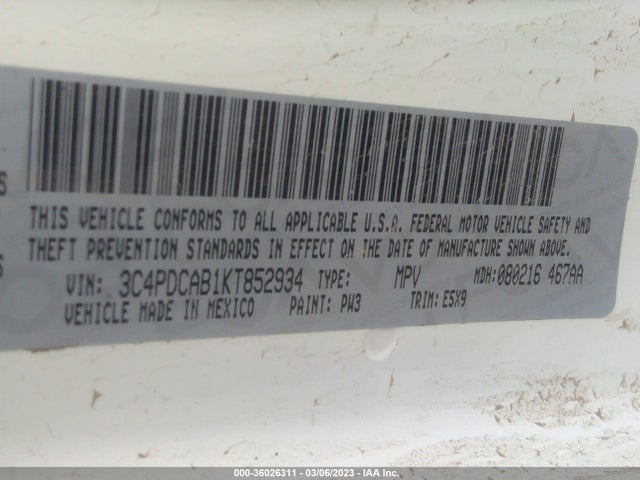 Dodge Journey Se Value Pkg 2019 3C4PDCAB1KT852934 Image 9