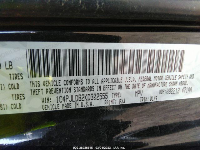 1C4PJLDB2KD302555 Jeep Cherokee Limited