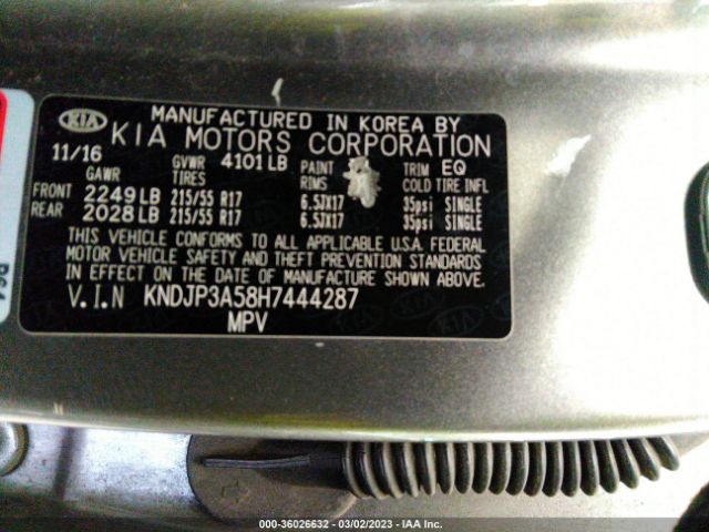 KNDJP3A58H7444287 KIA SOUL +