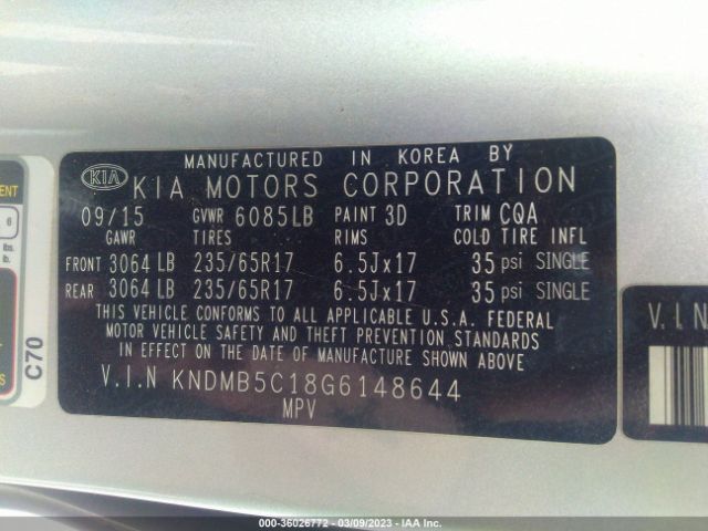 KNDMB5C18G6148644 KIA SEDONA LX