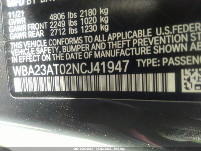 WBA23AT02NCJ41947 BMW 4 Series 430i