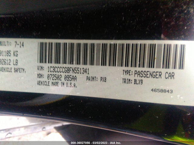 1C3CCCCG8FN551341 Chrysler 200 C