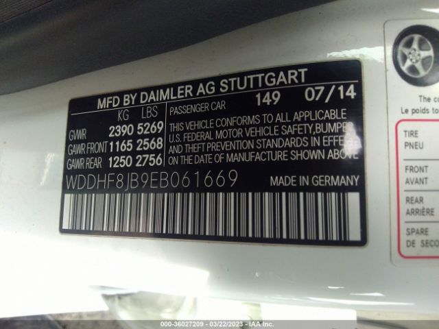 WDDHF8JB9EB061669 Mercedes-Benz E-class E 350