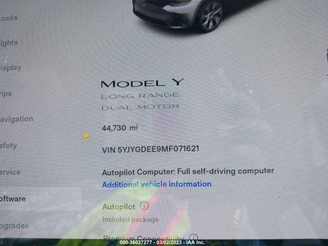 Tesla Model Y Long Range 2021 5YJYGDEE9MF071621 Image 7