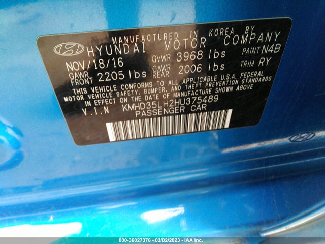Hyundai ELANTRA GT 2017 KMHD35LH2HU375489 Image 10