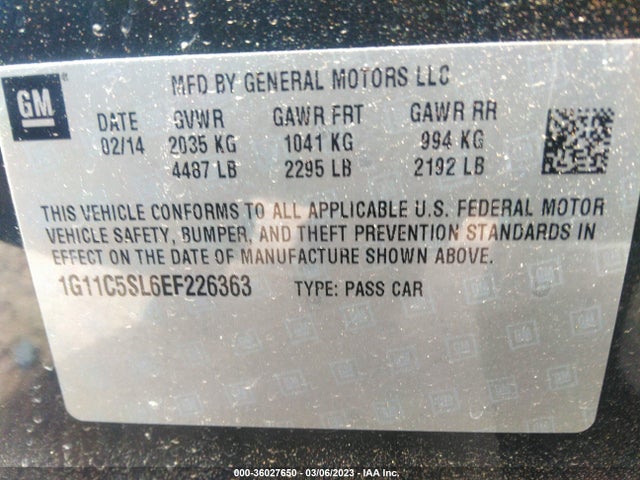 Chevrolet MALIBU LT 2014 1G11C5SL6EF226363 Image 9
