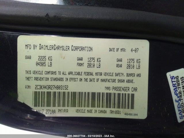 2C3KA43R27H803152 Chrysler 300