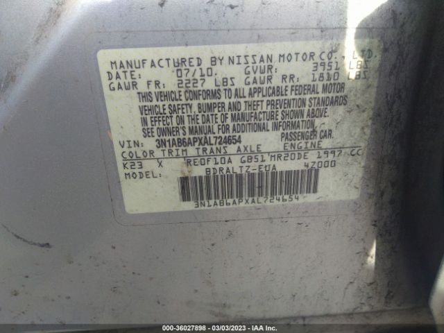 3N1AB6APXAL724654 Nissan Sentra 2.0 Sr