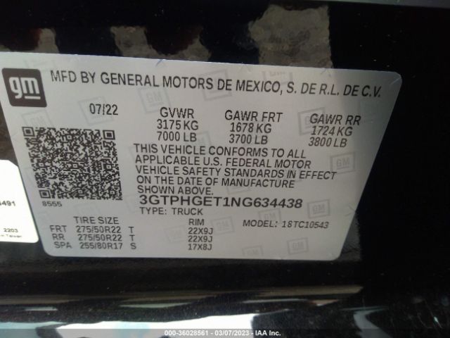 3GTPHGET1NG634438 GMC Sierra 1500 Denali