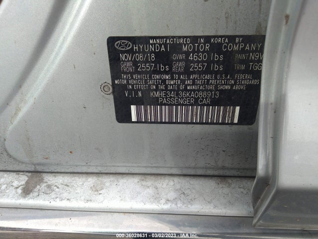 2019 Hyundai Sonata, VIN: KMHE34L36KA088913