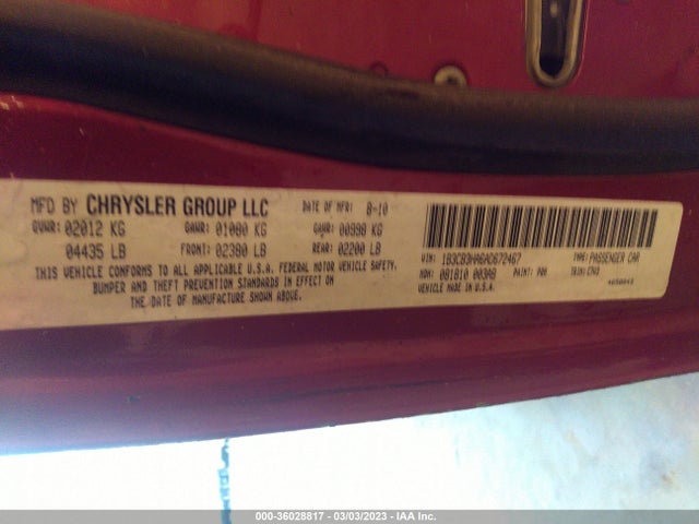 Dodge Caliber Mainstreet 2010 1B3CB3HA6AD672467 Image 10
