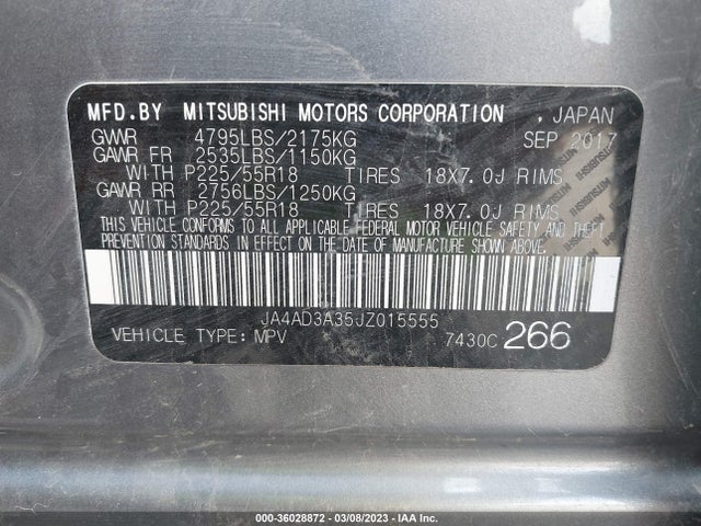 JA4AD3A35JZ015555 Mitsubishi Outlander Se/sel/le