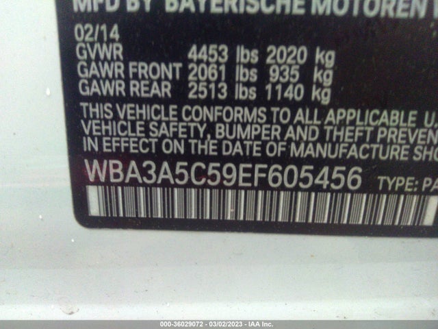 BMW 3 Series 328i 2014 WBA3A5C59EF605456 Image 9