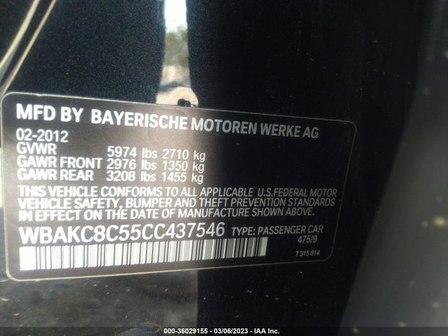 BMW 7 Series 750li Xdrive 2012 WBAKC8C55CC437546 Image 10
