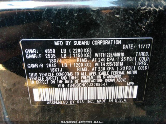 4S4BSENC9J3269547 Subaru Outback Limited