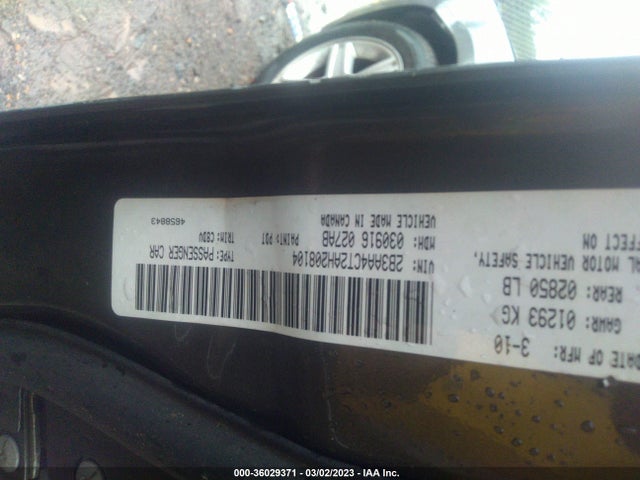 2010 DODGE CHARGER POLICE VIN: 2B3AA4CT2AH208104