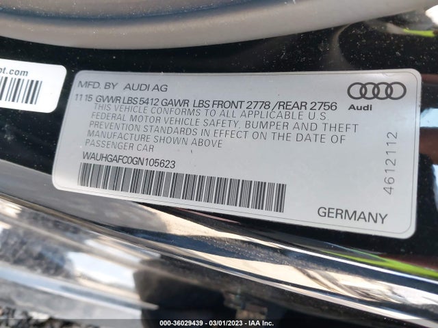 WAUHGAFC0GN105623 Audi A6 3.0t Prestige