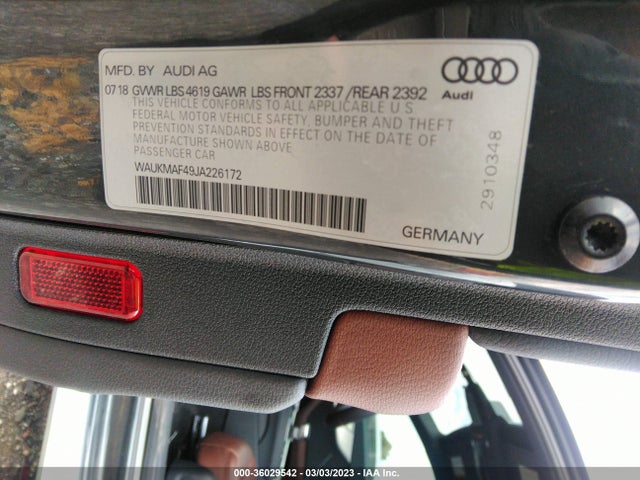WAUKMAF49JA226172 Audi A4 Premium/tech Premium