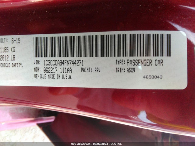 1C3CCCAB4FN744271 Chrysler 200 Limited