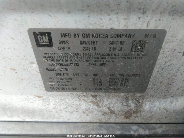 2016 Buick Encore, VIN: KL4CJASB5GB681733