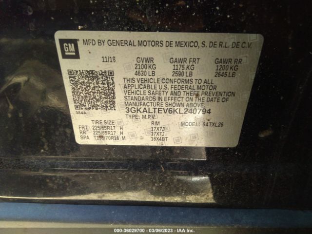 3GKALTEV6KL240794 GMC Terrain Sle