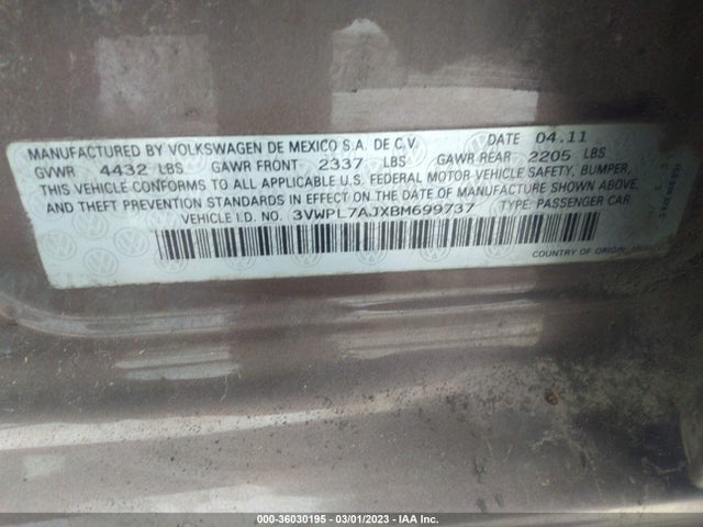 3VWPL7AJXBM699737 Volkswagen Jetta Sportwagen Tdi