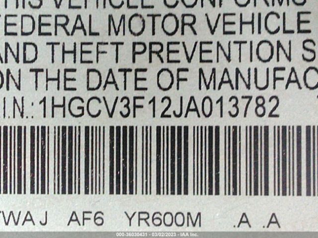 1HGCV3F12JA013782 Honda ACCORD HYBRID