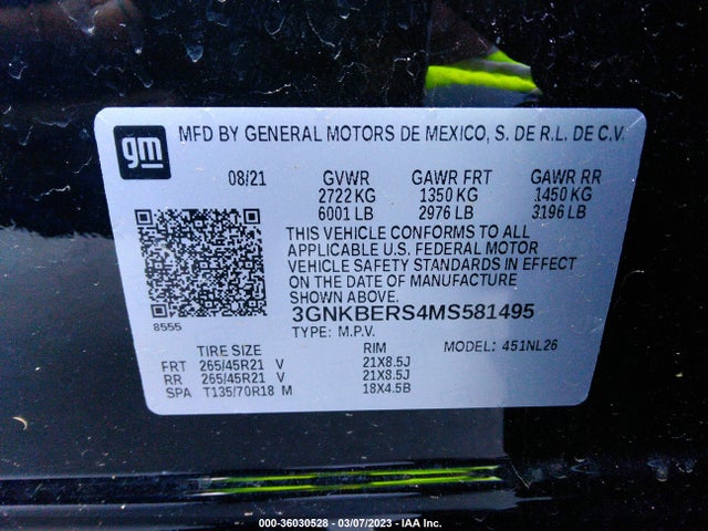 Chevrolet BLAZER RS 2021 3GNKBERS4MS581495 Image 11