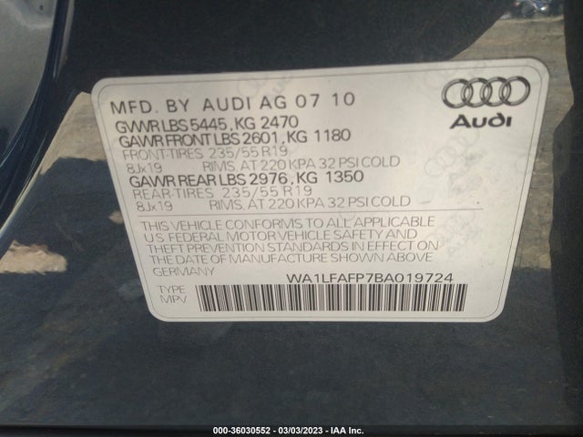Audi Q5 2.0t Premium Plus 2011 WA1LFAFP7BA019724 Image 10