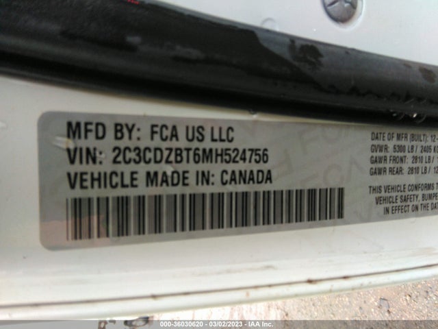 2021 Dodge Challenger, VIN: 2C3CDZBT6MH524756