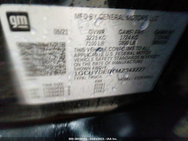 Chevrolet Silverado 1500 Lt 2021 1GCUYDED0MZ343227 Image 9