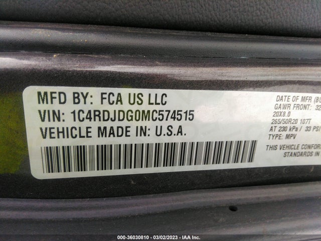 Dodge Durango Gt Plus 2021 1C4RDJDG0MC574515 Image 9