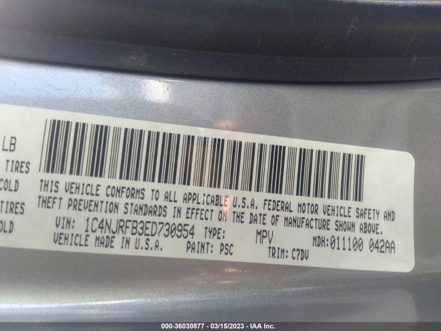 1C4NJRFB3ED730954 Jeep Patriot Latitude
