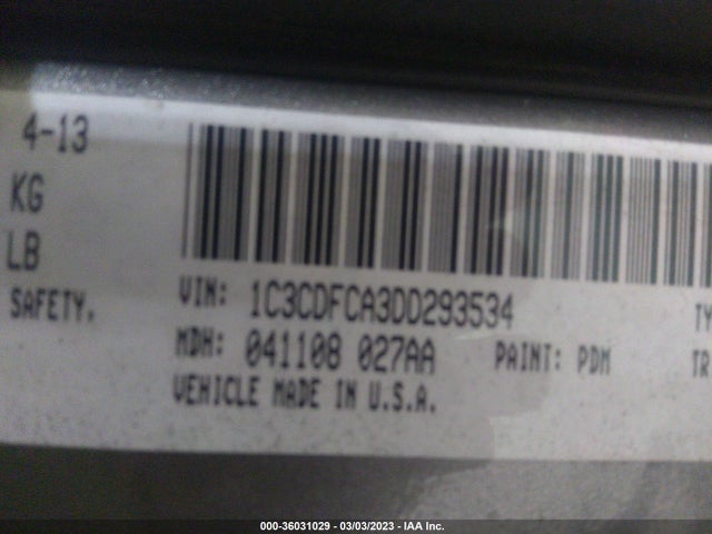 Dodge Dart Limited 2013 1C3CDFCA3DD293534 Image 10