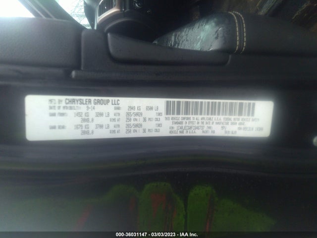 Aukcja sprzedaży 2015 Jeep Grand Cherokee Overland, vin: 1C4RJECG0FC646737, numer aukcji: 36031147