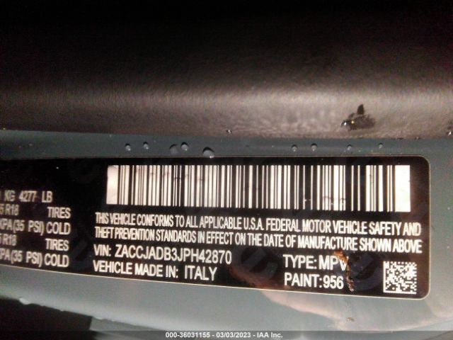 ZACCJADB3JPH42870 Jeep Renegade Limited