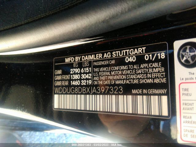 WDDUG8DBXJA397323 Mercedes-Benz S-class S 560