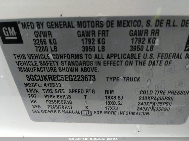 Chevrolet Silverado 1500 2014 3GCUKREC5EG223673 Image 10