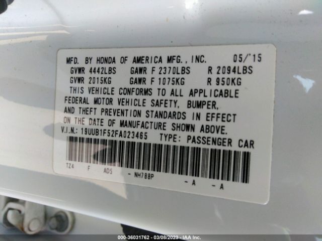 19UUB1F52FA023465 Acura TLX TECH