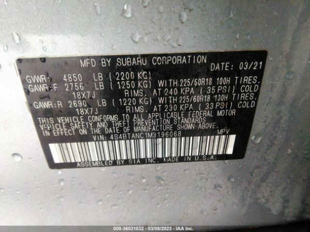 4S4BTANC1M3196068 Subaru Outback Limited