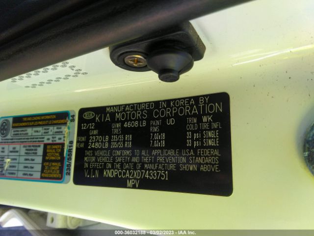 KNDPCCA2XD7433751 KIA Sportage Ex