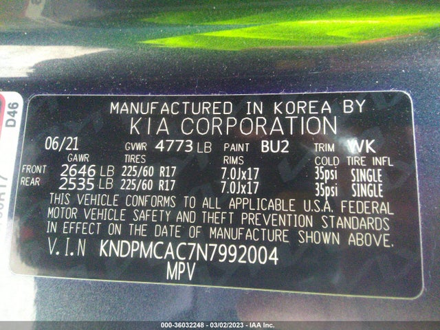 KIA Sportage Lx 2022 KNDPMCAC7N7992004 Image 10