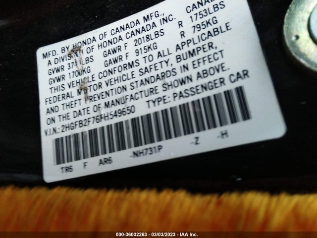 Honda Civic Sedan Se 2015 2HGFB2F76FH549650 Image 10