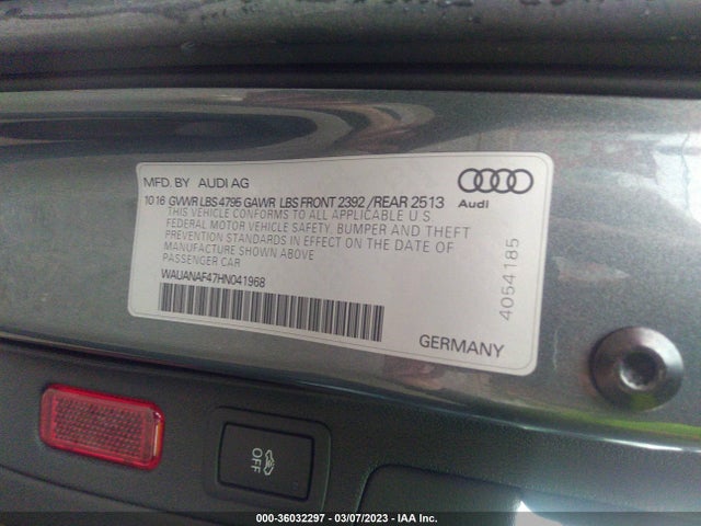 WAUANAF47HN041968 Audi A4 PREMIUM