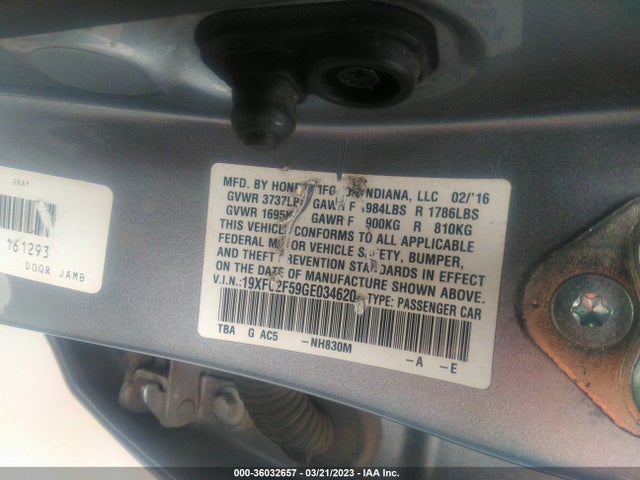 Honda Civic Sedan Lx 2016 19XFC2F59GE034620 Image 10