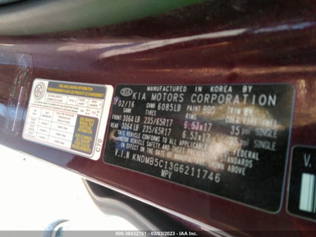 KNDMB5C13G6211746 KIA SEDONA LX