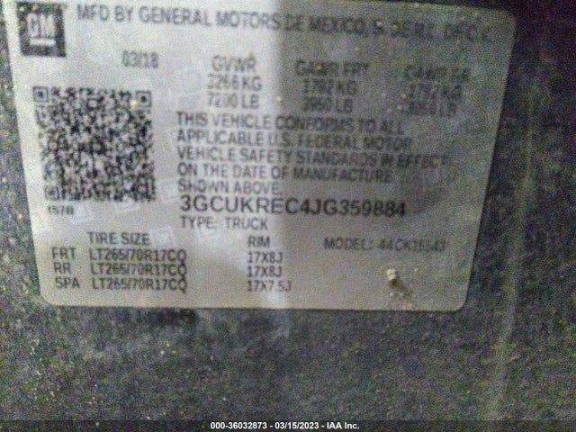 Chevrolet Silverado 1500 Lt 2018 3GCUKREC4JG359884 Image 11