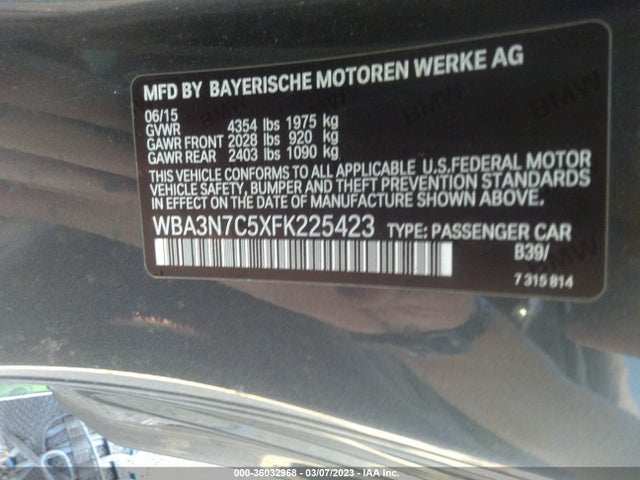 BMW 4 Series 428i 2015 WBA3N7C5XFK225423 Image 9
